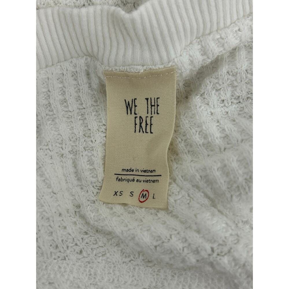 We the Free FREE PEOPLE White  Coraline Thermal Knit Top Oversized Top Women’s M - Picture 4 of 10